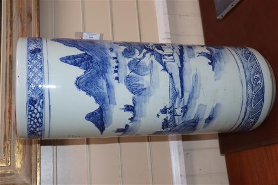 A Chinese blue and white stick stand height 61cm